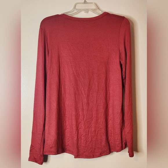 American Eagle Outfitters Deep Red Long Sleeve Tee - Picture 2 of 3